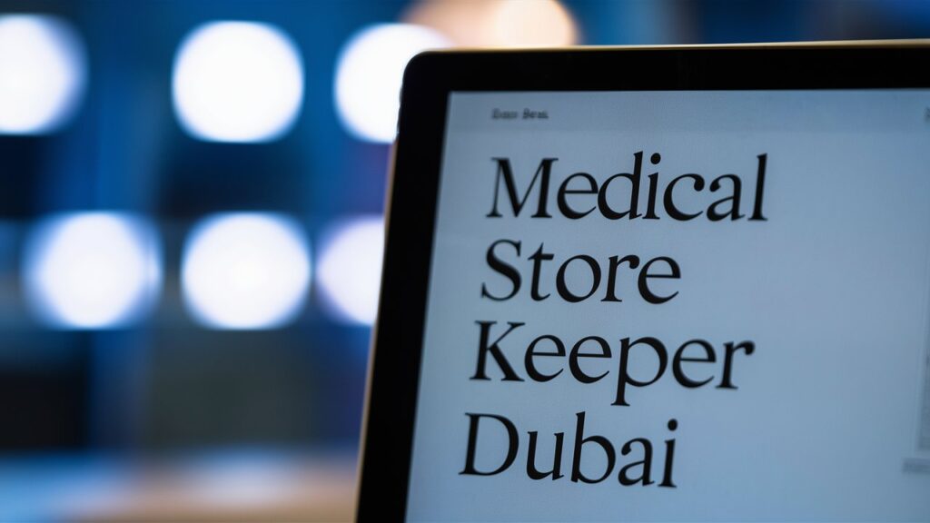 Medical Store Keeper Job in Dubai